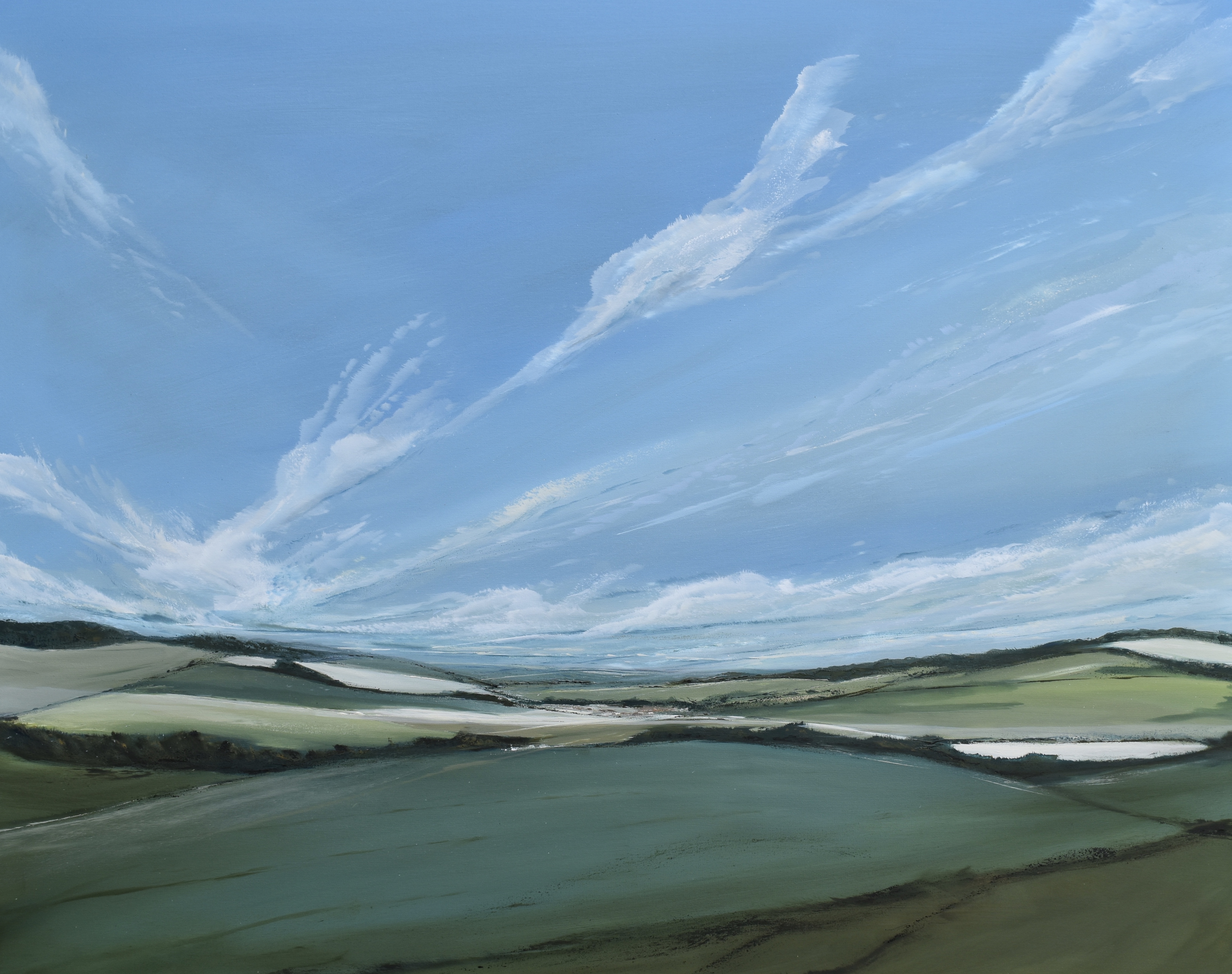 Beautiful Hampshire scene painted by artist, Jane Skingley