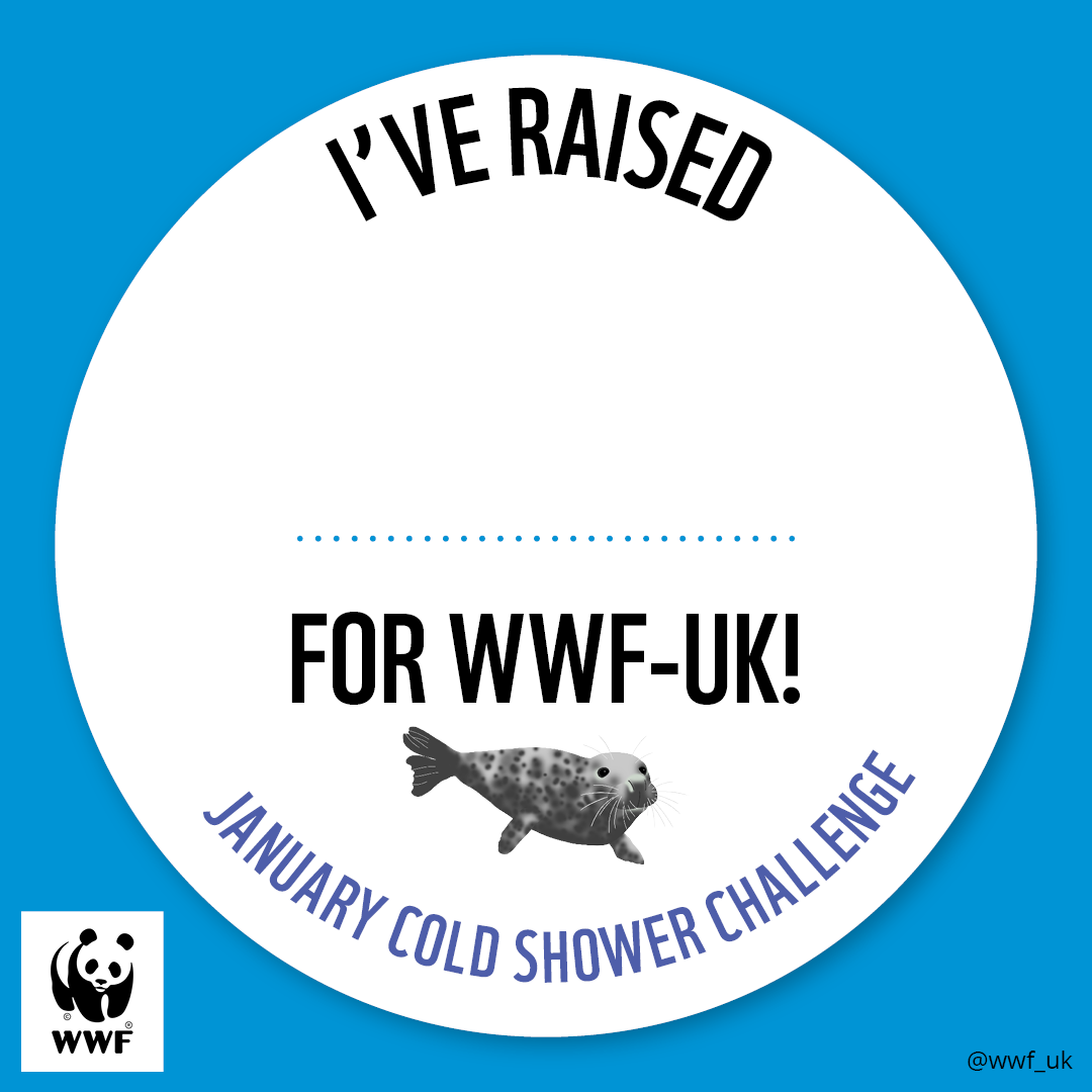 January Cold Shower Challenge Total Raised Badge WWF