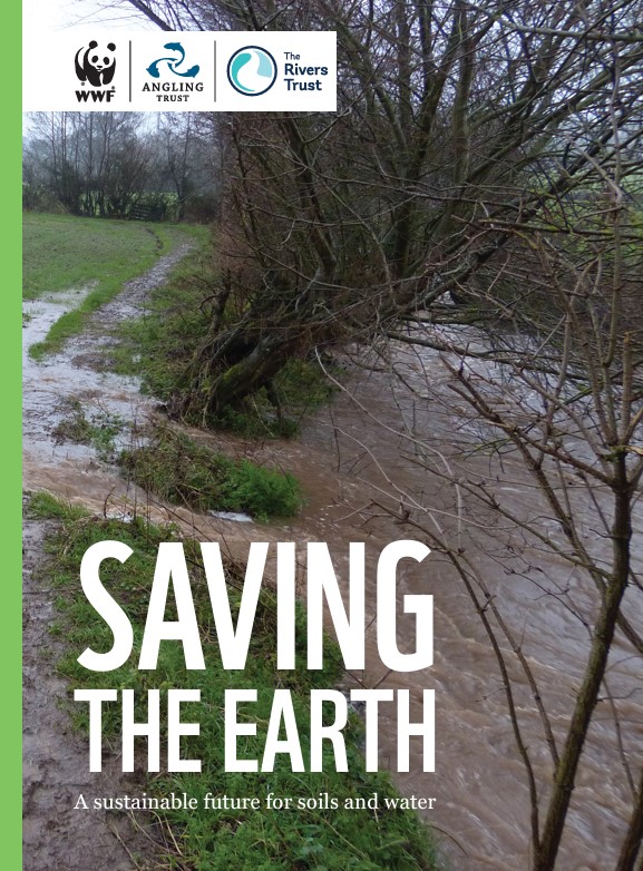 Saving the earth report cover. An overflowing stream 