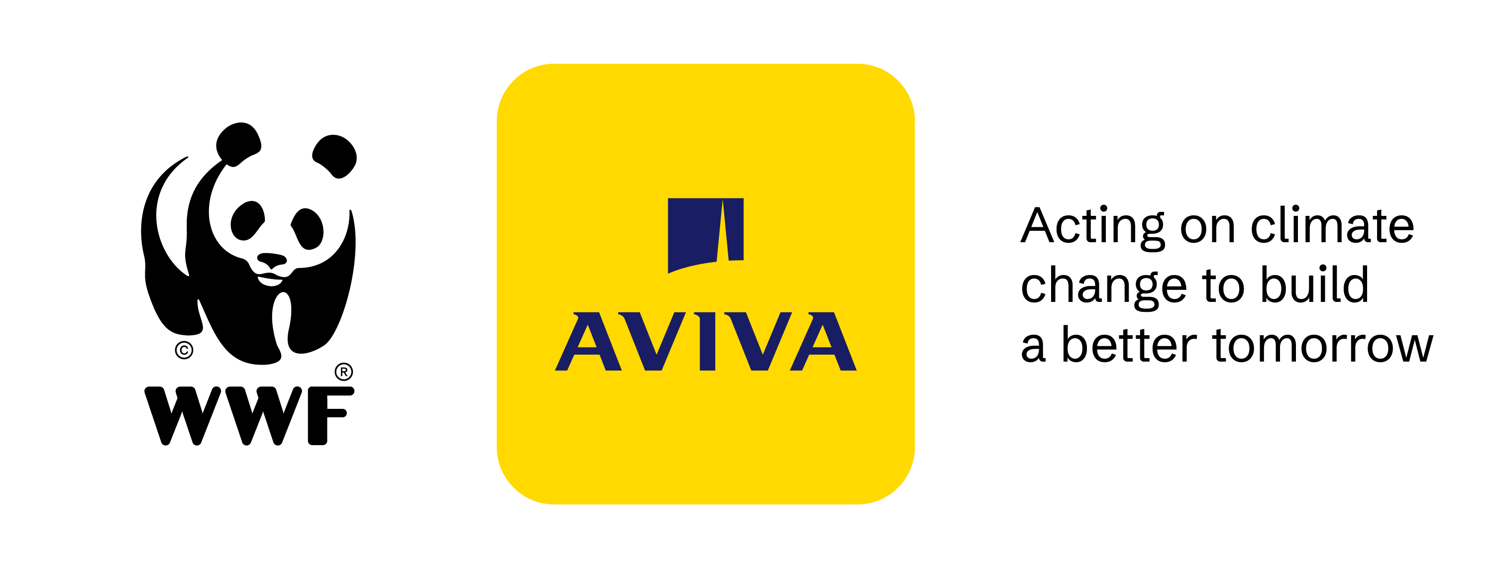 Aviva and WWF logo lock up