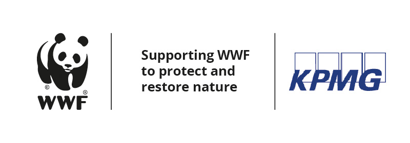 WWF and KPMG logo lock up with the text 'Supporting WWF to protect and restore nature'