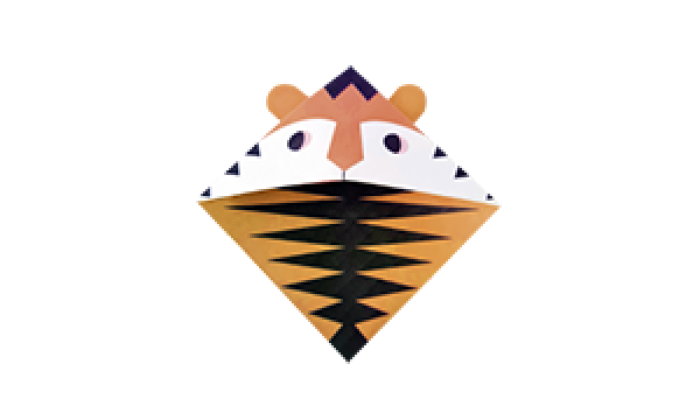 Tiger bookmark step 11