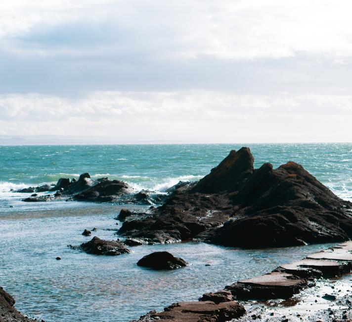 Rocks in the Sea in Fife