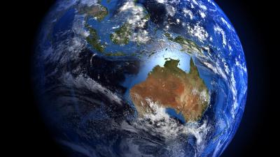 The Earth from space showing Australia and Indonesia The Earth from space showing Australia and Indonesia