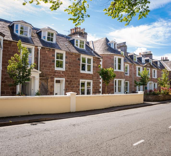 Terraced housing in Inverness