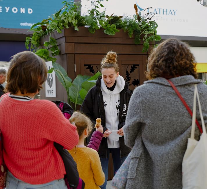 Meeting WWF supports at waterloo station