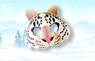 Snow leopard mask