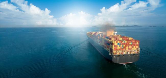 Freight Forwarding Service Stern of large Container Vessel 