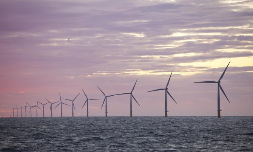 Rhyl Flats offshore wind farm from Llandudno, North Wales